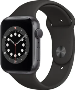 Apple Watch Series 6 GPS 44mm – Vỏ Nhôm, Dây Cao Su Đen – Chính Hãng