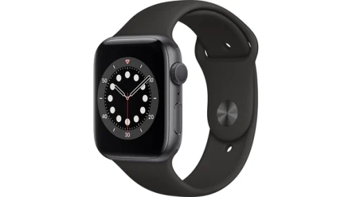 Apple Watch Series 6 GPS 44mm – Vỏ Nhôm, Dây Cao Su Đen – Chính Hãng
