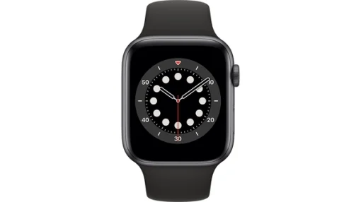 Apple Watch Series 6 GPS 44mm – Vỏ Nhôm, Dây Cao Su Đen – Chính Hãng