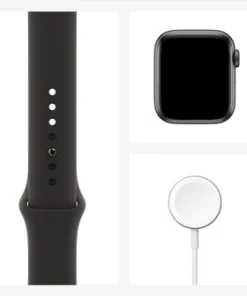 Apple Watch Series 6 GPS 44mm – Vỏ Nhôm, Dây Cao Su Đen – Chính Hãng
